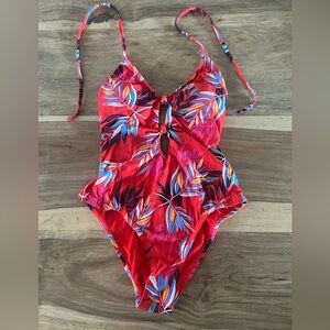 NWT Sea Angel size small red Tropical one piece swimsuit